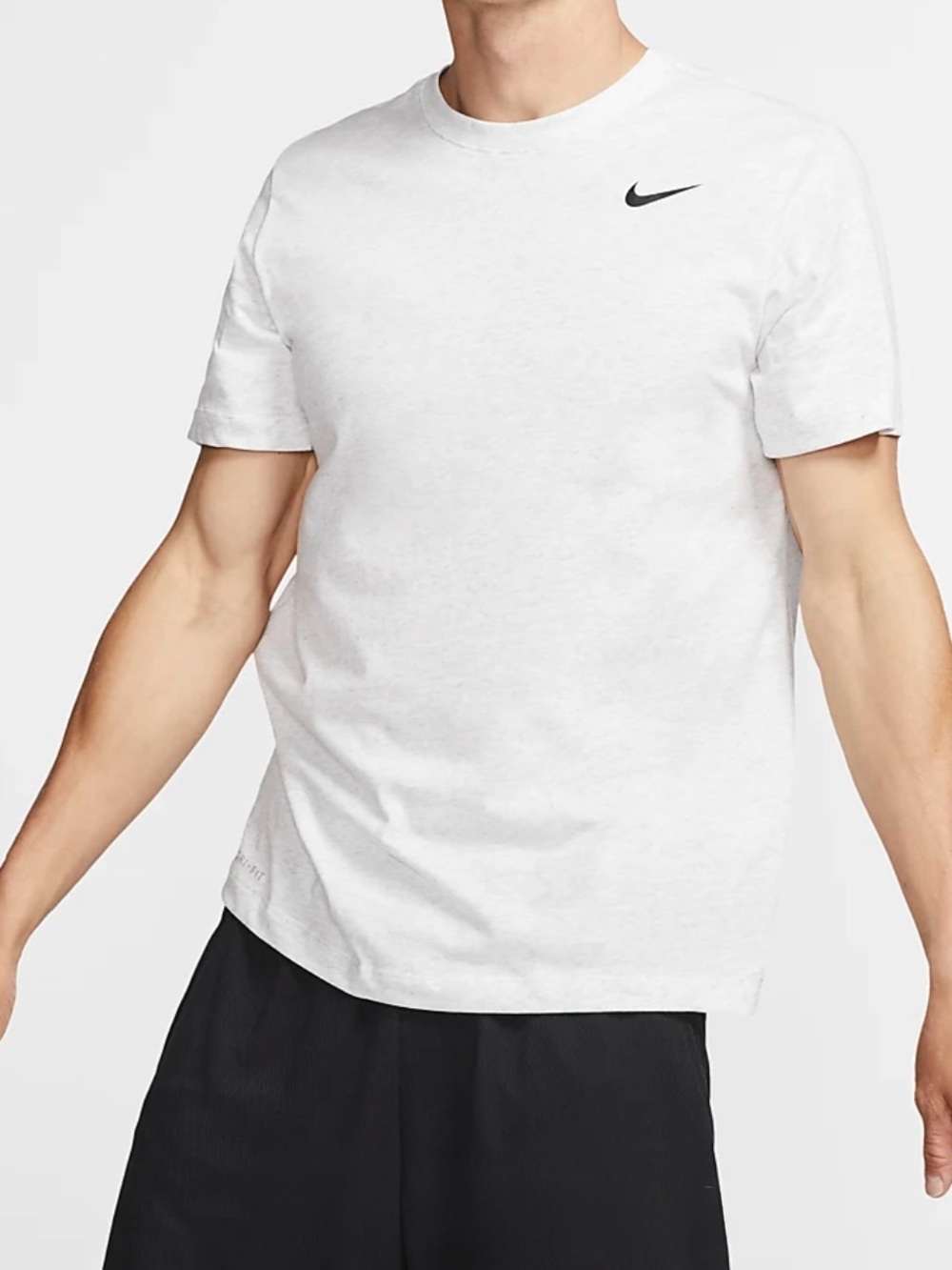 Nike Dri-FIT Men's Fitness T-Shirt Birch Heather AR6029-051 Size L